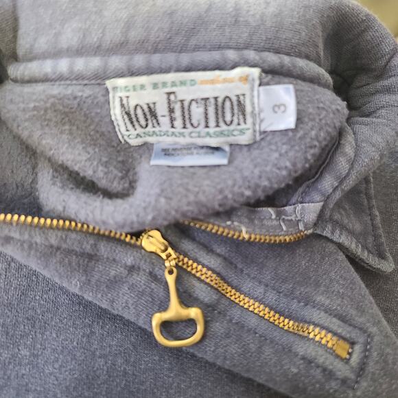 Tiger Brand Blue Brown Gold Equestrian Horse Snaffle Rein Vintage Sweatshirt 3XL - Picture 4 of 4